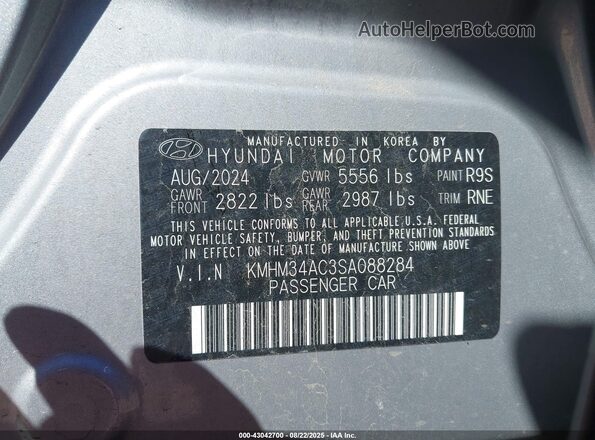 KMHM34AC3SA088284 2025 HYUNDAI IONIQ 6 Серый Вид подкапотного пространства