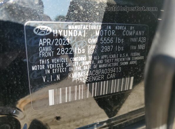 KMHM34AC8PA039413 2023 HYUNDAI IONIQ Черный Вид подкапотного пространства