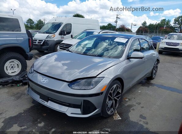 KMHM54AC4PA049110 2023 HYUNDAI IONIQ 6 Silver Առջևի ձախ երեք քառորդ տեսարան
