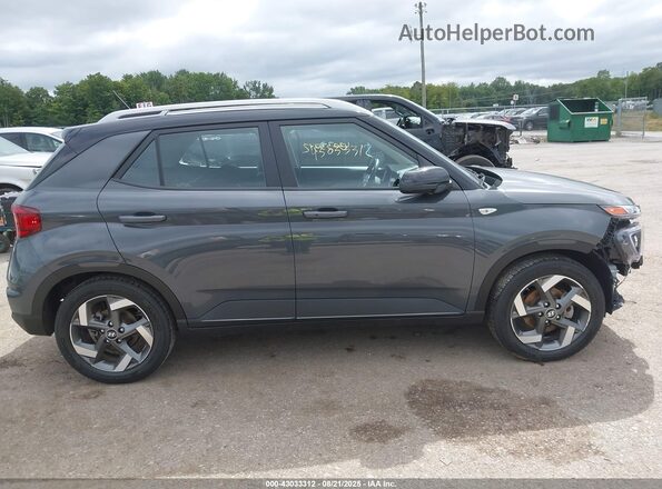 KMHRC8A32PU257701 2023 HYUNDAI VENUE Серый Вид задней части салона
