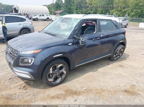 KMHRC8A39MU095173 2021 HYUNDAI VENUE Dark Blue Vista tres cuartos delantera izquierda