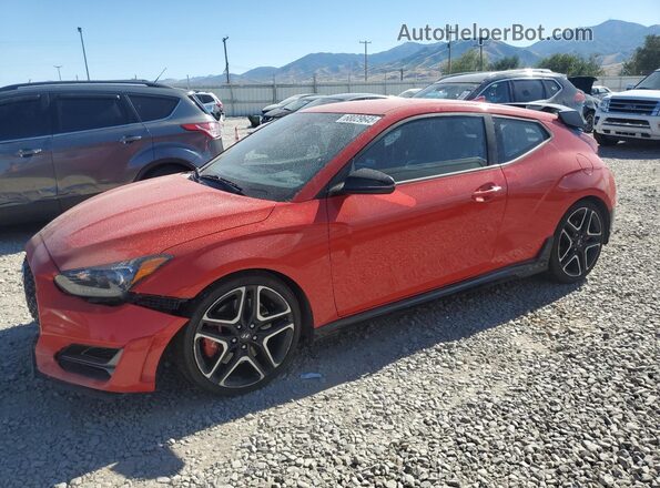 KMHT36AHXMU008774 2021 HYUNDAI VELOSTER Red წინა მარცხენა ხედი სამი მეოთხედიდან