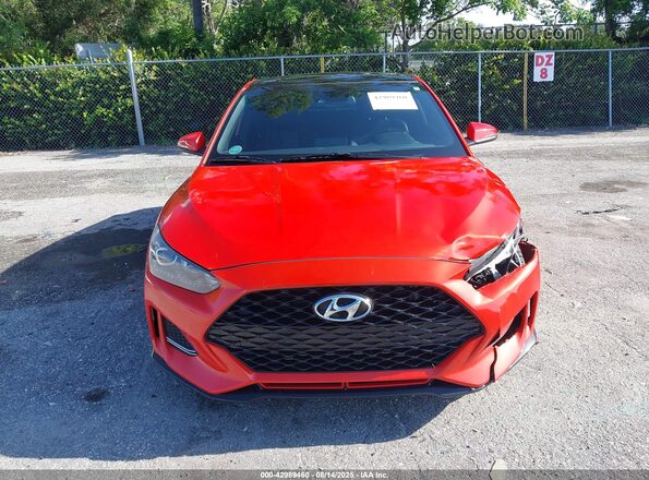 KMHTH6AB5MU032400 2021 HYUNDAI VELOSTER Orange Widok zestawu wskaźników