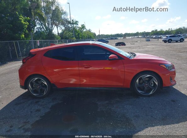 KMHTH6AB5MU032400 2021 HYUNDAI VELOSTER Orange Widok wnętrza z tyłu