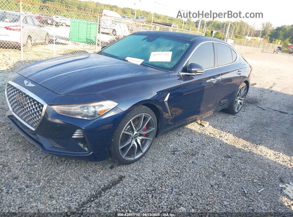 KMTG34LE3KU024830 2019 GENESIS G70 Dark Blue Передняя левая четверть