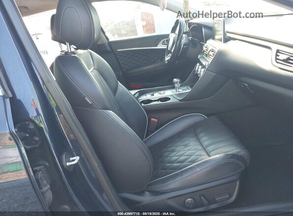 KMTG34LE3KU024830 2019 GENESIS G70 Dark Blue Вид салона спереди