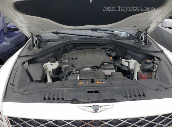 KMUHB4SB2MU046301 2021 GENESIS GV80 White Vista del compartimento del motor