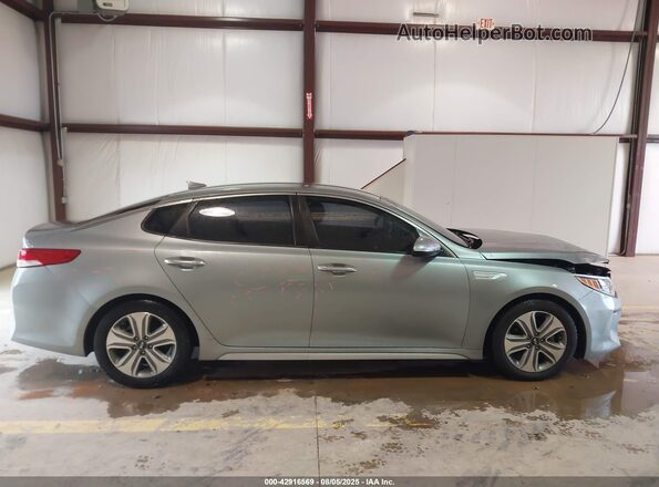 KNAGU4LE8H5013821 2017 KIA OPTIMA HYBRID Silver Widok wnętrza z tyłu