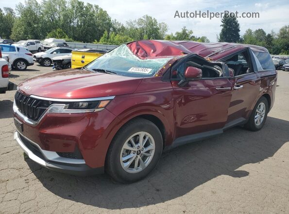 KNDNB4H33R6442903 2024 KIA CARNIVAL Бордовый Передняя левая четверть