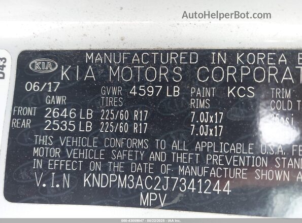 KNDPM3AC2J7341244 2018 KIA SPORTAGE Silver Widok komory silnika