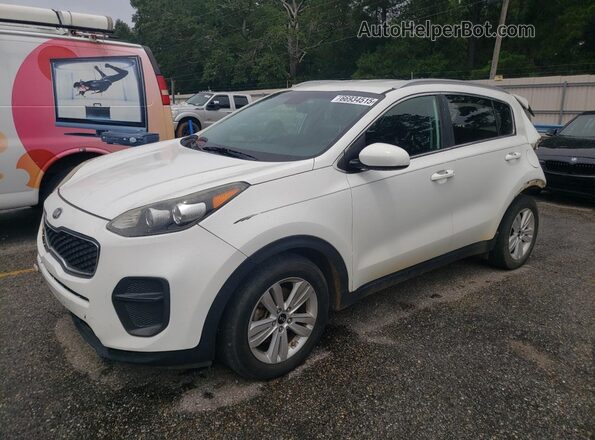 KNDPM3AC3J7447766 2018 KIA SPORTAGE White წინა მარცხენა ხედი სამი მეოთხედიდან
