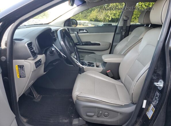 KNDPRCA63J7447326 2018 KIA SPORTAGE Black Widok wnętrza z przodu
