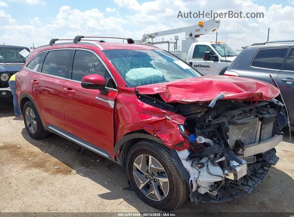 KNDRG4LG4M5036897 2021 KIA SORENTO HYBRID Красный Передняя правая четверть