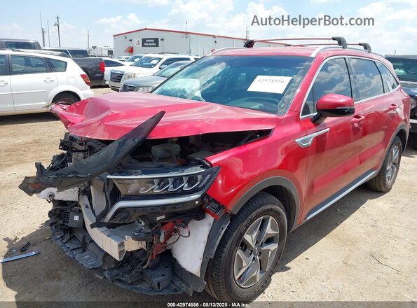 KNDRG4LG4M5036897 2021 KIA SORENTO HYBRID Красный Передняя левая четверть