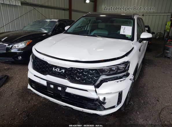KNDRKDLG1P5145322 2023 KIA SORENTO HYBRID White Вид спереду