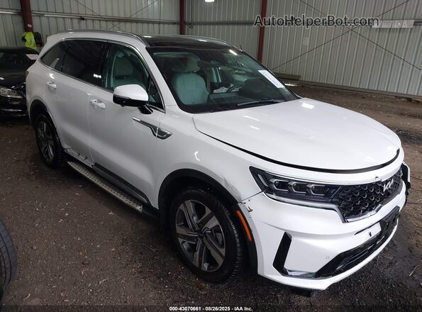 KNDRKDLG1P5145322 2023 KIA SORENTO HYBRID White Передня права чверть