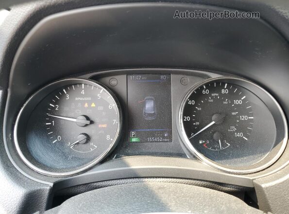 KNMAT2MV3JP519243 2018 NISSAN ROGUE Gray Widok zestawu wskaźników