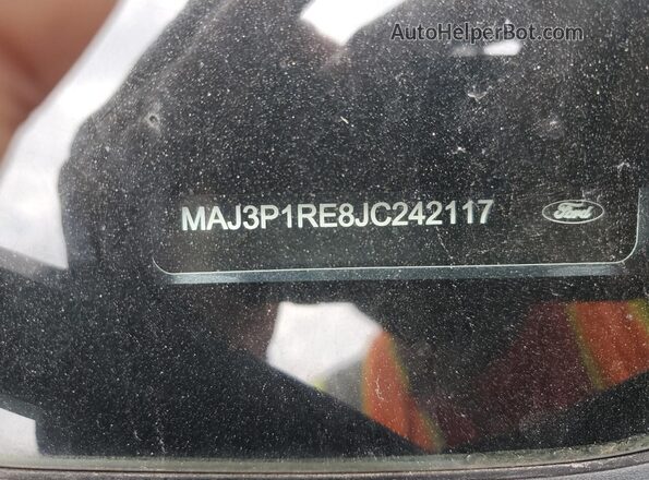 MAJ3P1RE8JC242117 2018 FORD ECOSPORT Gray VIN sticker view