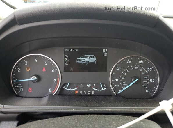 MAJ3P1TE3JC220437 2018 FORD ECOSPORT Угольный Вид щитка приборов