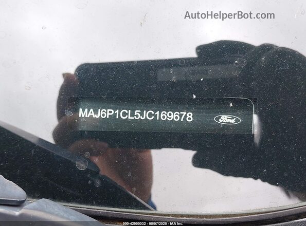 MAJ6P1CL5JC169678 2018 FORD ECOSPORT Black ძრავის განყოფილების ხედი