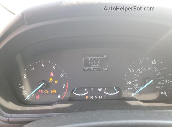 MAJ6P1SL4JC223599 2018 FORD ECOSPORT Silver ხელსაწყოთა პანელის ხედი