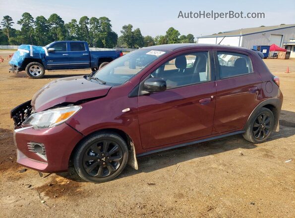 ML32AWHJ6NH005186 2022 MITSUBISHI MIRAGE Burgundy Передня ліва чверть