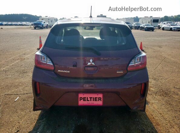 ML32AWHJ6NH005186 2022 MITSUBISHI MIRAGE Burgundy Вид ззаду