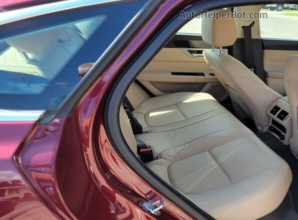 SAJBE4BV7GCY11587 2016 JAGUAR XF Burgundy Vista de la etiqueta del VIN