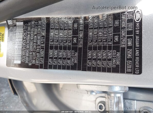 SALCR2FX5KH788709 2019 LAND ROVER DISCOVERY SPORT Серебряный Вид подкапотного пространства
