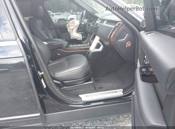 SALGS5RE0JA381731 2018 LAND ROVER RANGE ROVER Black Widok wnętrza z przodu