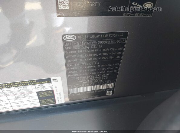 SALRG2RV1L2426052 2020 LAND ROVER DISCOVERY Серый Вид подкапотного пространства