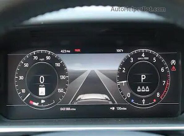 SALWR2SU1LA724XXX 2020 LAND ROVER RANGE ROVER Gray Instrument cluster view