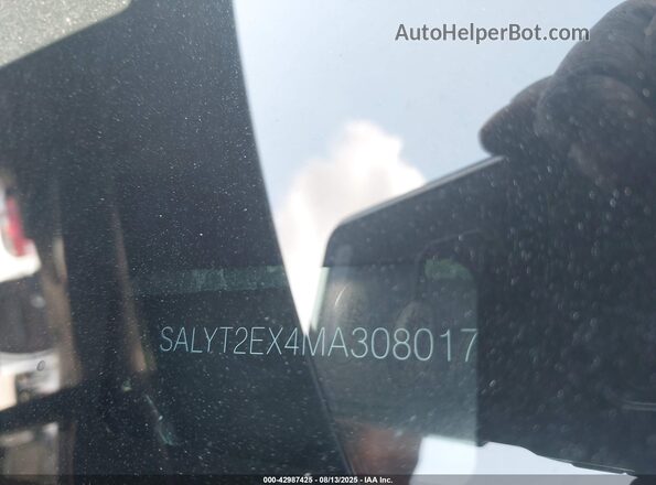 SALYT2EX4MA308017 2021 LAND ROVER RANGE ROVER VELAR Black Vista del compartimento del motor