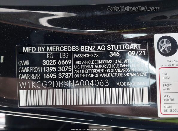 W1KCG2DBXNA004063 2022 MERCEDES-BENZ EQS 450+ Black Widok komory silnika