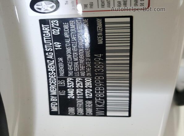 W1KZF8EB9PB138994 2023 MERCEDES-BENZ E Белый Вид подкапотного пространства