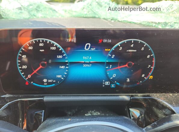 W1N4N4HB7PJ444909 2023 MERCEDES-BENZ GLA Белый Вид щитка приборов