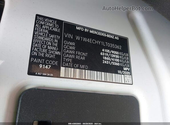 W1W4ECHY1LT035362 2020 MERCEDES-BENZ SPRINTER Белый Вид подкапотного пространства