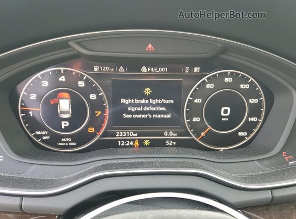WA1ANAFY8J2204375 2018 AUDI Q5 White Vista del cuadro de instrumentos