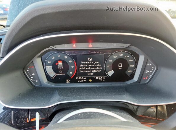 WA1AUCF34M1113827 2021 AUDI Q3 Black Instrument cluster view