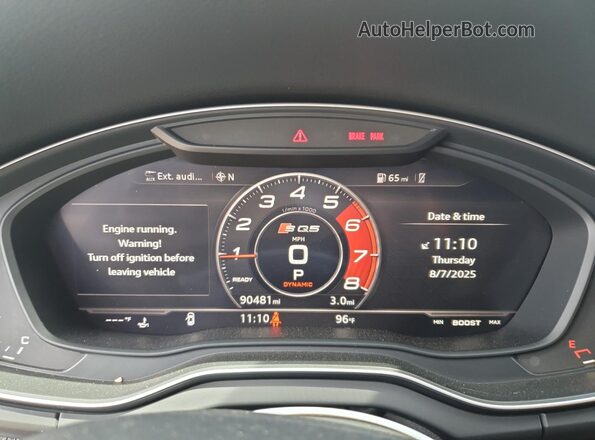 WA1C4AFYXJ2021636 2018 AUDI SQ5 Black Widok tylnych siedzeń