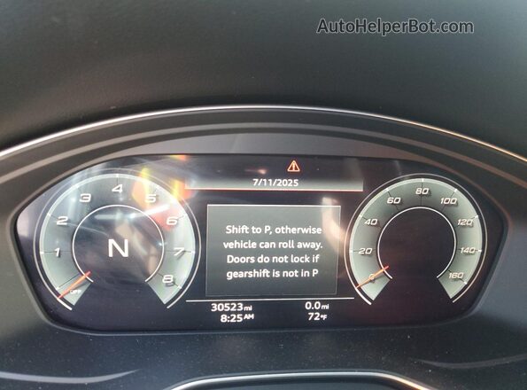 WA1C4AFYXN2027409 2022 AUDI SQ5 White Widok zestawu wskaźników