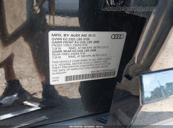 WA1DECF30R1024922 2024 AUDI Q3 Черный Вид подкапотного пространства