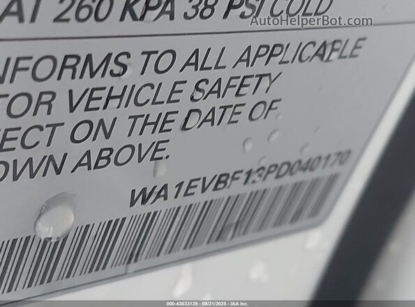 WA1EVBF13PD040170 2023 AUDI Q8 Белый Вид подкапотного пространства