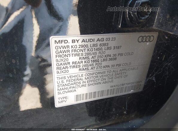 WA1LCBF70PD018984 2023 AUDI Q7 Black Widok komory silnika