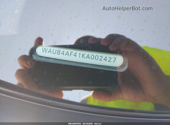 WAUB4AF41KA002427 2019 AUDI S4 White 