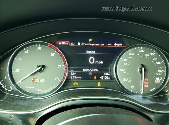 WAUFFAFC5JN083216 2018 AUDI S6 White Widok zestawu wskaźników