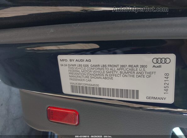 WAUK3BF23RN044530 2024 AUDI OTHER Black Շարժիչի բաժամունքի տեսք