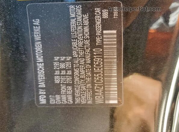 WBA4Z1C55JEC59110 2018 BMW OTHER Charcoal Вид підкапотного простору