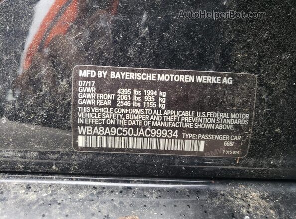 WBA8A9C50JAC99934 2018 BMW OTHER Black Շարժիչի բաժամունքի տեսք