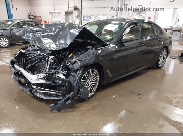 WBAJS7C00LBN96414 2020 BMW 5 SERIES Черный Передняя левая четверть